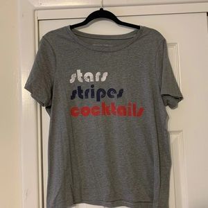 Stars stripes cocktails graphic shirt